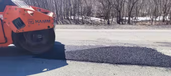 Ямочный ремонт дорожного полотна