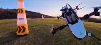 Первые в мире гонки пилотируемых дронолётов 