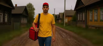 Курьер в деревне