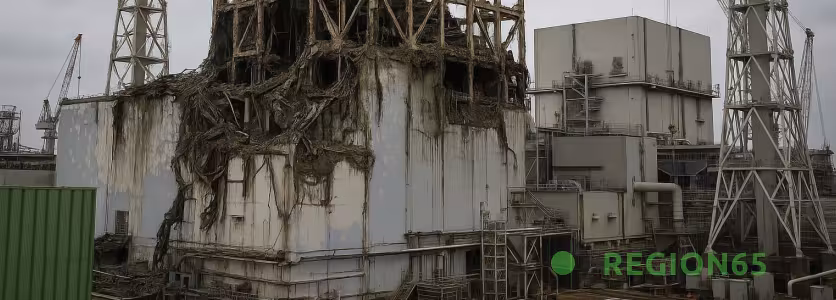 Разрушенный реактор АЭС «Фукусима-1»