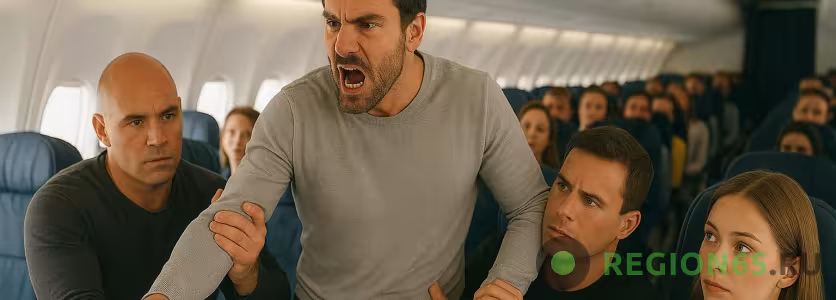 Буйный пассажир на борту самолета